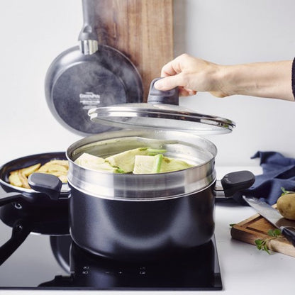 GreenPan Memphis 20-delige keramische anti-aanbak pannenset - inductie pannenset - inductie koekenpan - 16,18,20 en 24cm - ovenbestendig tot 160°C - vaatwasserbestendig - koelgrepen - met deksels - PFAS-vrij