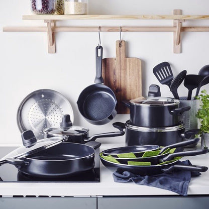 GreenPan Memphis 20-delige keramische anti-aanbak pannenset - inductie pannenset - inductie koekenpan - 16,18,20 en 24cm - ovenbestendig tot 160°C - vaatwasserbestendig - koelgrepen - met deksels - PFAS-vrij