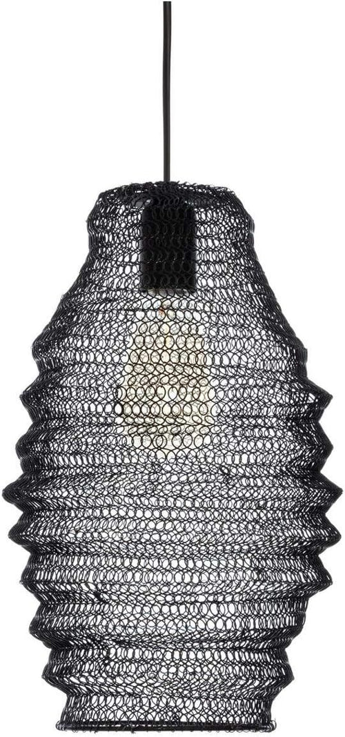 Atmosphera Hanglamp Ali zwart - ijzeren gaas