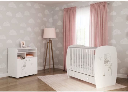 HOGE KORTING Kinderbed 120 x 60 met lade - Wit