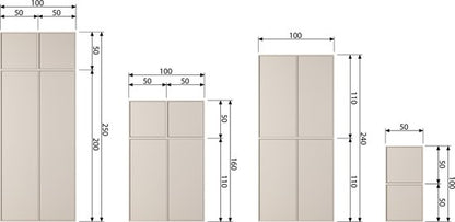HOGE KORTING vtwonen Daily Kast Double - Grenen - Dakargrau - 50x100x58