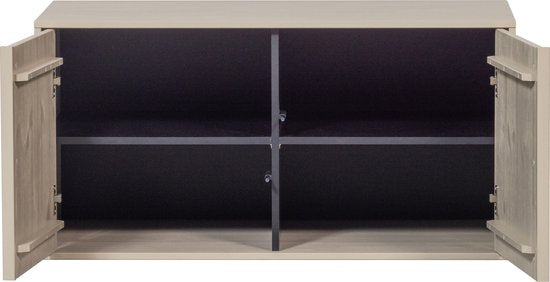 HOGE KORTING vtwonen Daily Kast Double - Grenen - Dakargrau - 50x100x58