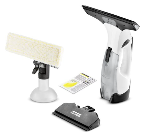 Kärcher WV 5 Plus N Ruitenreiniger - Looptijd accu 35 min. - Verwisselbare accu - Werkbreedte 170/280 mm - Incl. smalle zuigmond, sproeiflacon, microvezeldoek en reinigingsmiddelconcentraat