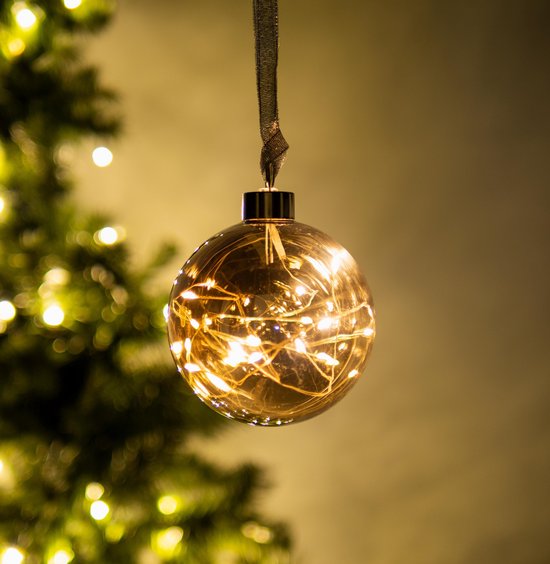 Kerstbal met 40 LED lampjes inrichting — zo goed als nieuw