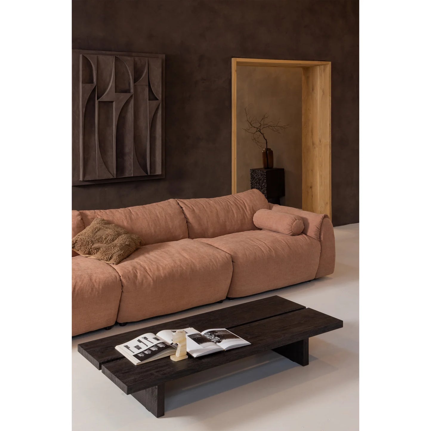 WOOOD Lion salontafel mdf donkerbruin 140x60 cm