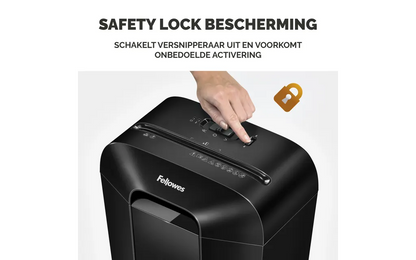 Papiervernietiger Fellowes Powershred LX50 snippers 4x37mm zwart P-4