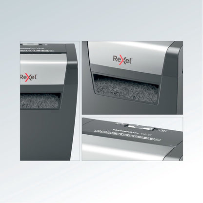 Rexel Momentum X406 Papierversnipperaar P-4 Snippers voor Thuiswerkplek - Invoer tot 6 A4 Vellen - Zwart
