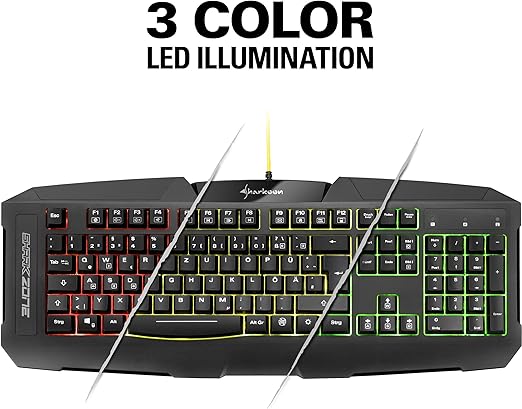 Sharkoon Shark Zone GK15 Gaming Kit (muis en toetsenbord verlichte) zwart