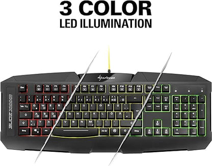 Sharkoon Shark Zone GK15 Gaming Kit (muis en toetsenbord verlichte) zwart