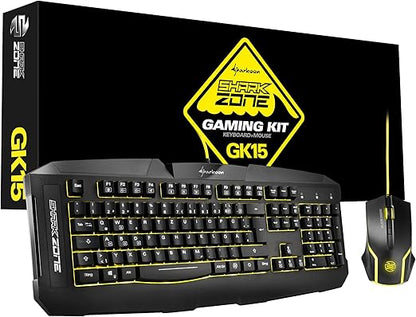 Sharkoon Shark Zone GK15 Gaming Kit (muis en toetsenbord verlichte) zwart