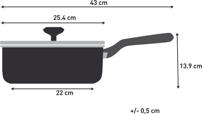 Tefal Cook &amp; Change - Hapjespan - Ø24 cm - PFAS-vrij - Keramisch - Inclusief Deksel - Geschikt voor Inductie