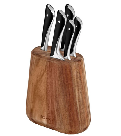 Hoge KORTING Tefal Jamie Oliver Messenset 5-delig - met Messenblok