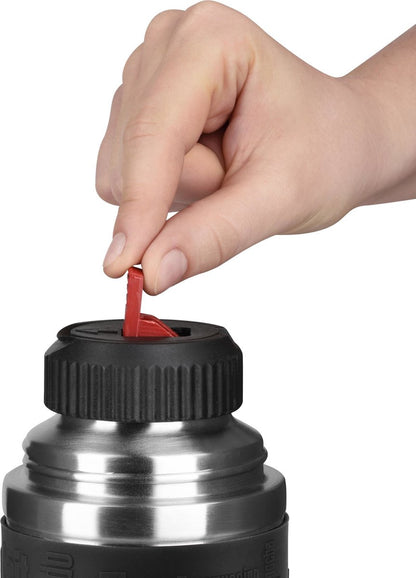 Tefal Senator Sleeve - Isoleerfles - 1L - RVS/Zwart - Dubbelwandig - Lekvrij - Geschikt voor Warme Dranken
