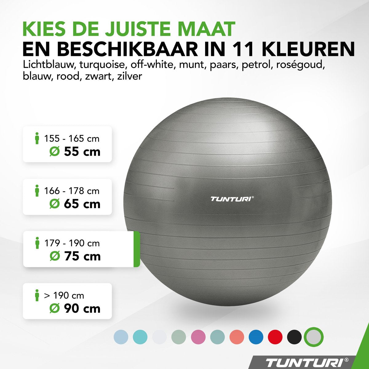 Tunturi Anti Burst Fitness bal met Pomp