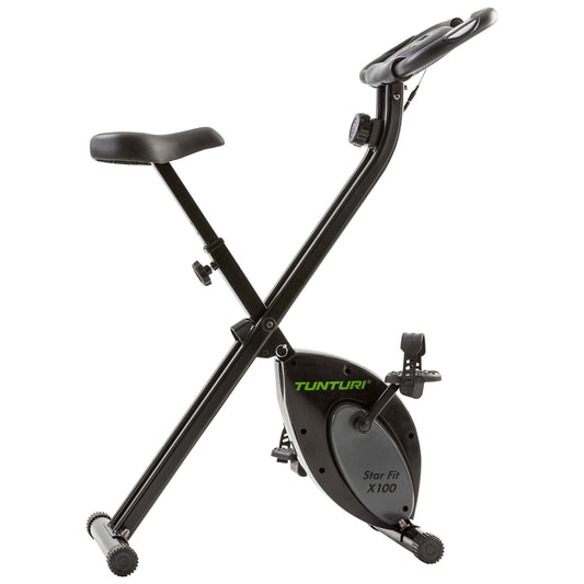 Tunturi Star Fit X100 black folding exercise bike with adjustable seat