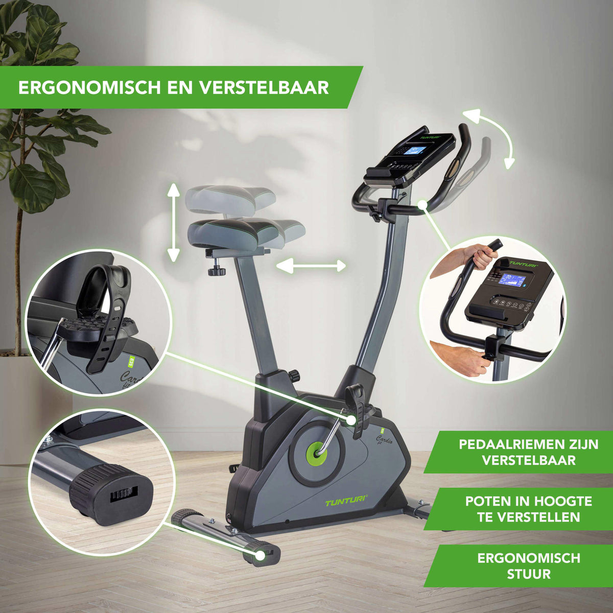 Tunturi Cardio Fit E35 Hometrainer — zo goed als nieuw