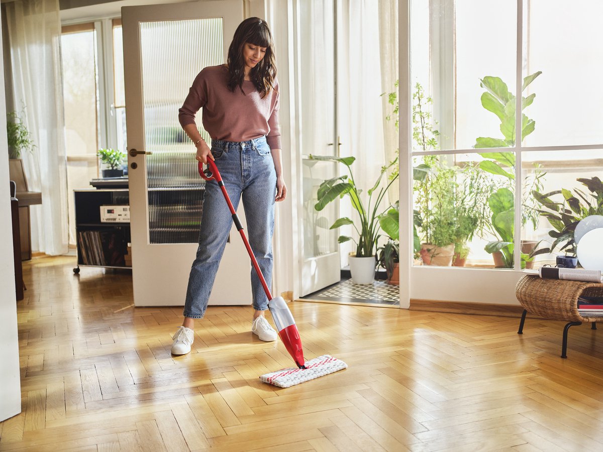 Vileda 1.2. Spray MAX spraymop - Microvezelmop met spraysysteem - Geschikt voor alle soorten vloeren