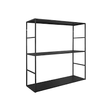 Wandrek Level – Metaal Mat Zwart – 60x20x60cm