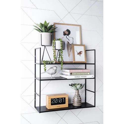 Wandrek Level – Metaal Mat Zwart – 60x20x60cm