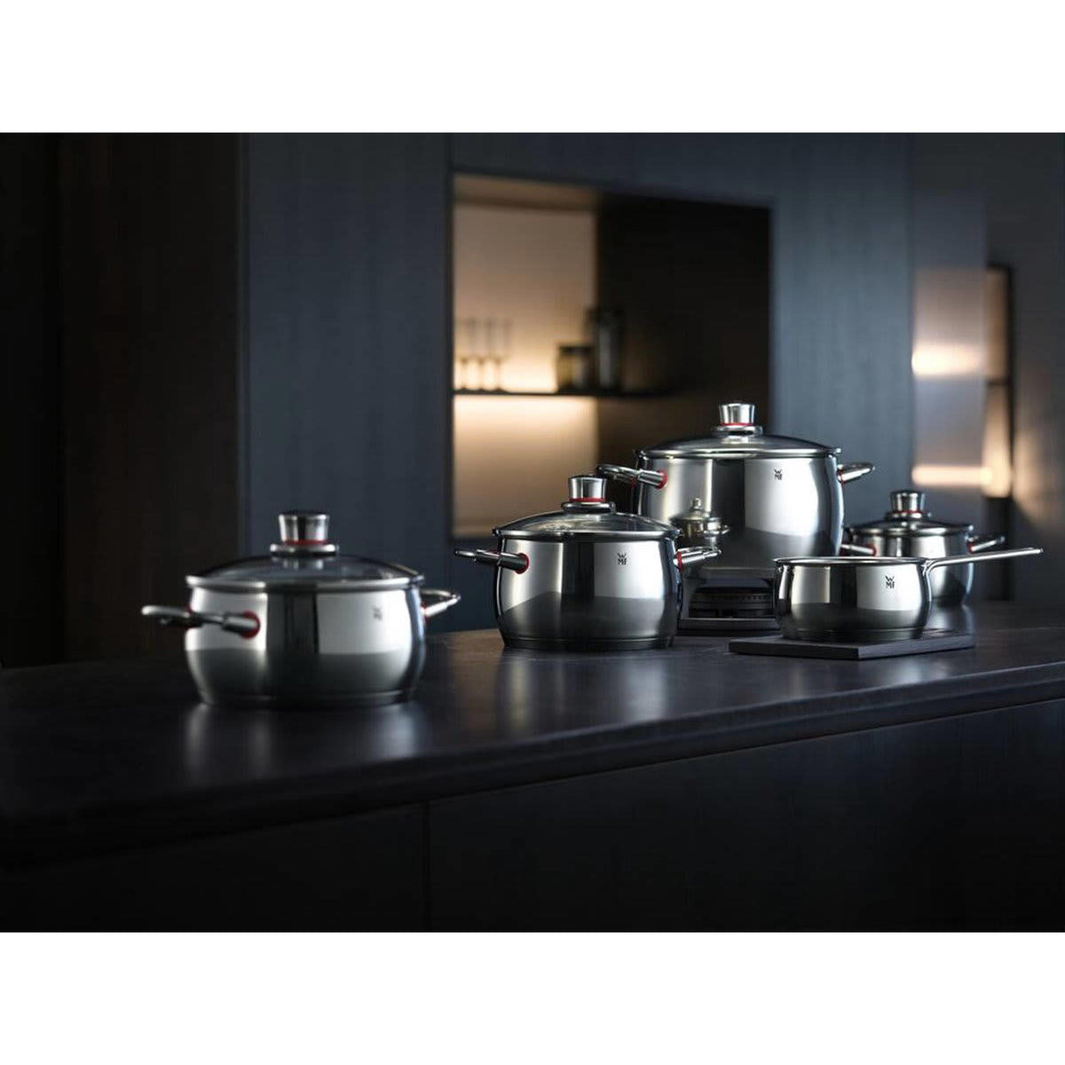 WMF Quality One Pannenset 5-delig — zo goed als nieuw