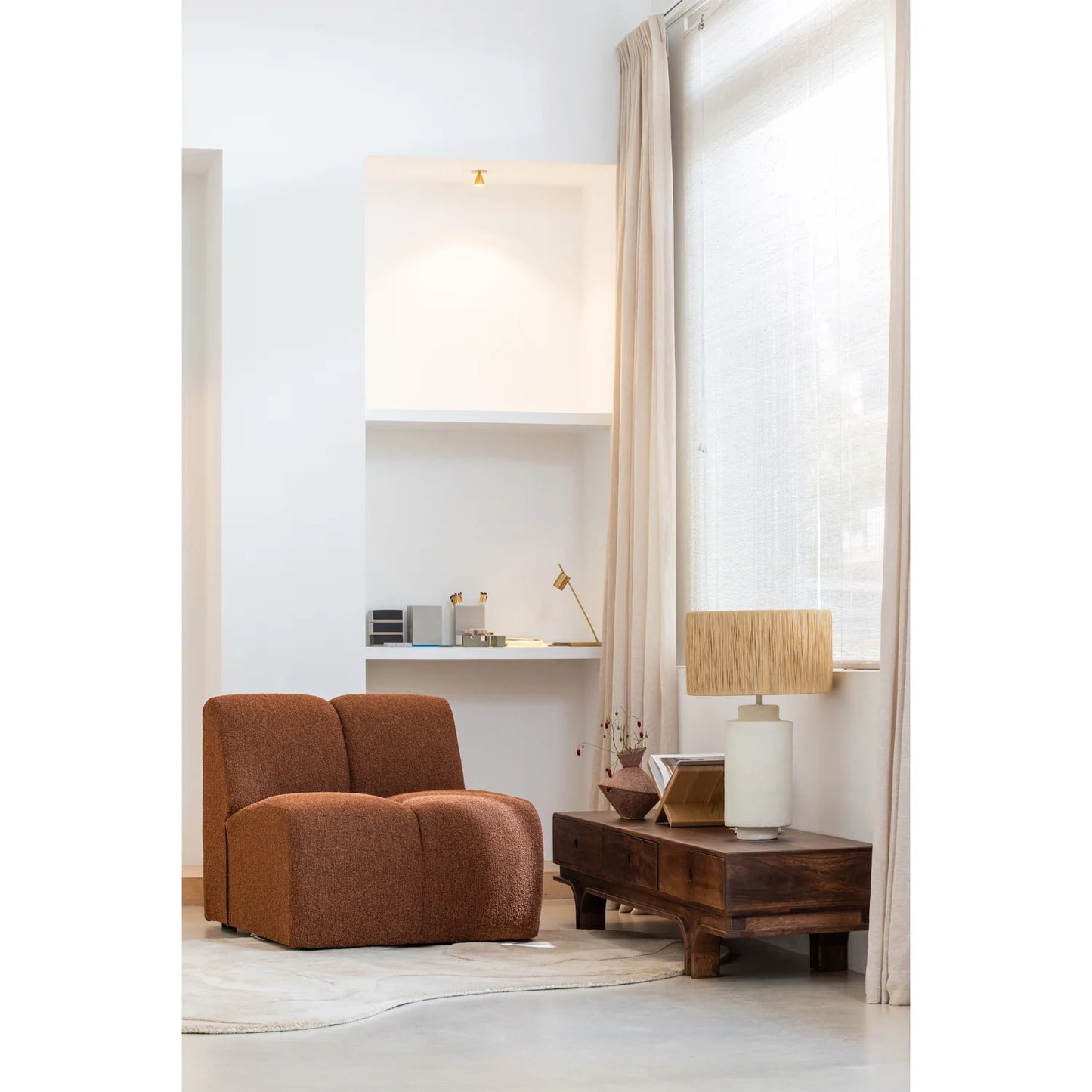 WOOOD Essentials  Alya vloerkleed organisch melk 170x240 cm