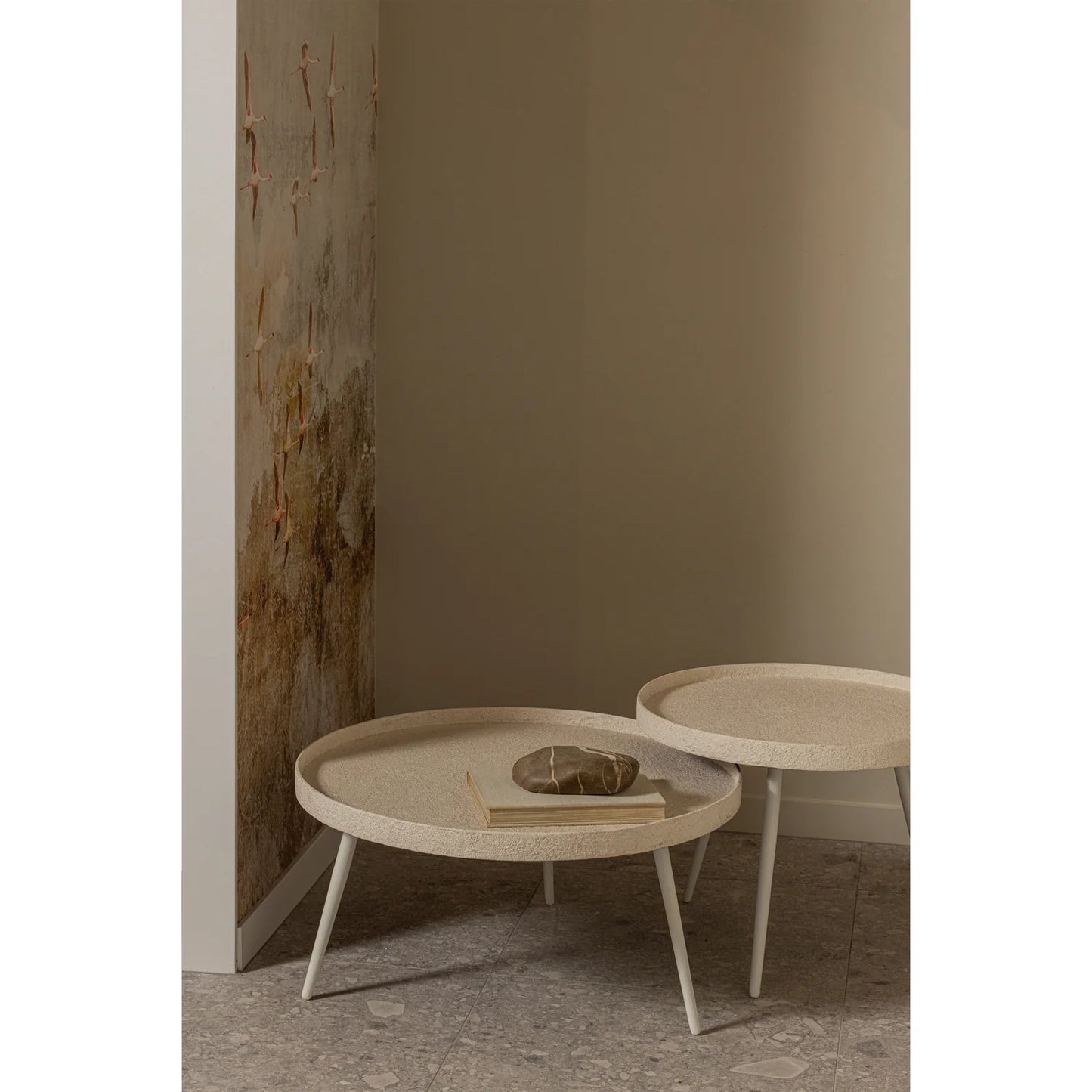 WOOOD Essentials  Bounds bijzettafel L hout/metaal naturel 44xø58 cm