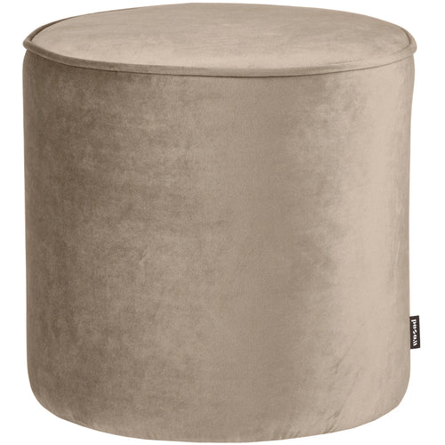 WOOOD Essentials Sara poef hoog velvet khaki 46xø46