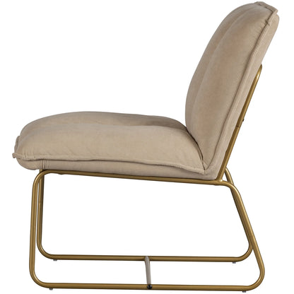 WOOOD Fie fauteuil ribstof zand
