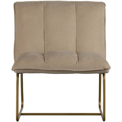 WOOOD Fie fauteuil ribstof zand