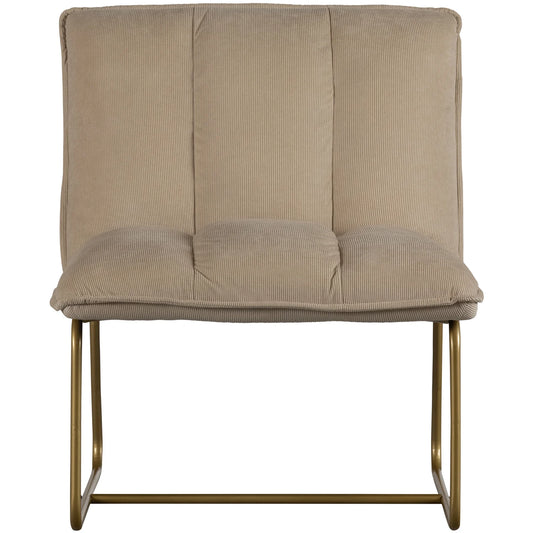 WOOOD Fie fauteuil ribstof zand