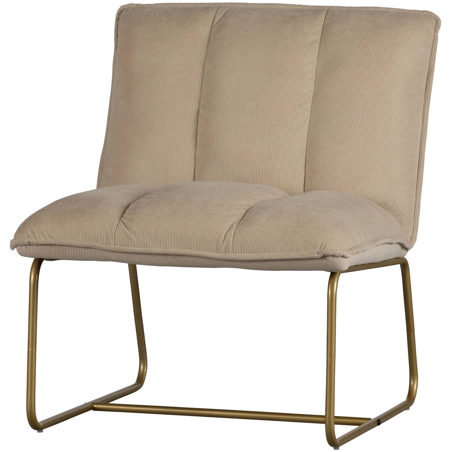 WOOOD Fie fauteuil ribstof zand