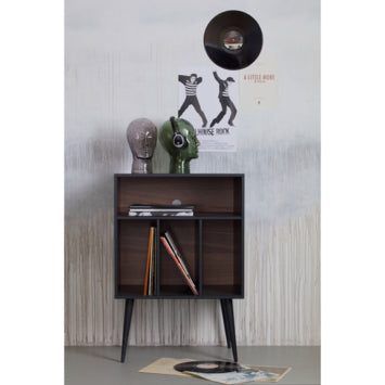 WOOOD kastje James zwart grenenhout 83x60x44 cm