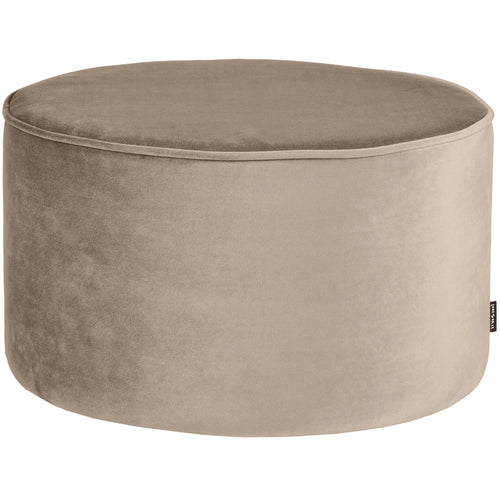 WOOOD Sara Poef Laag Velvet Khaki/Beige